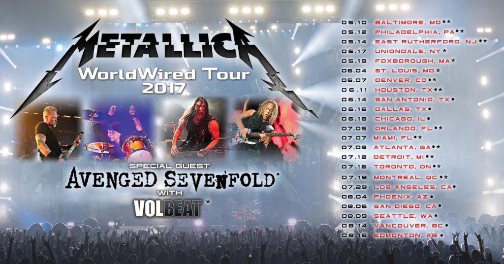 metallica worldwired tour